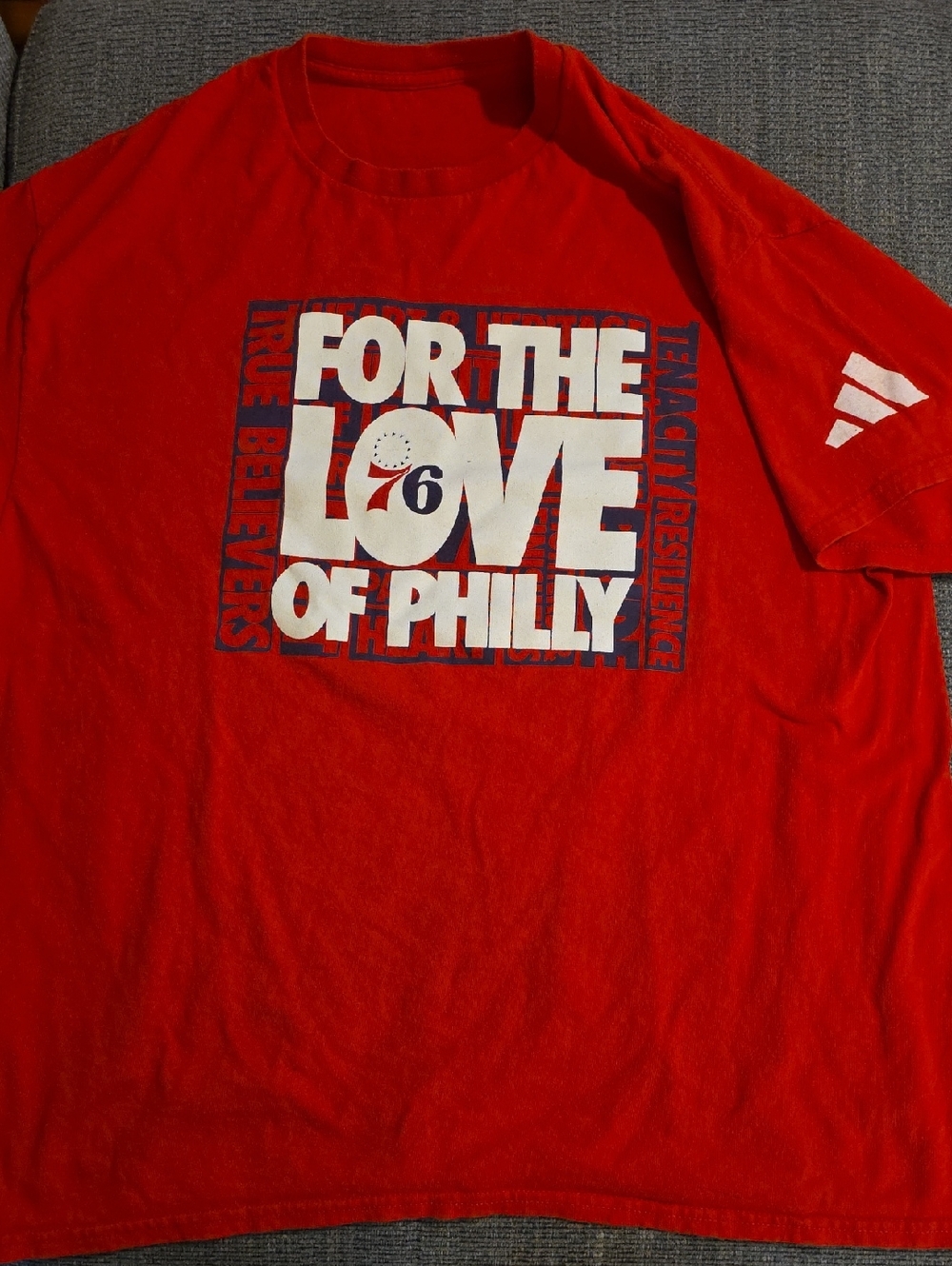 Mens XL, Red, For The Love of Philly T-Shirt